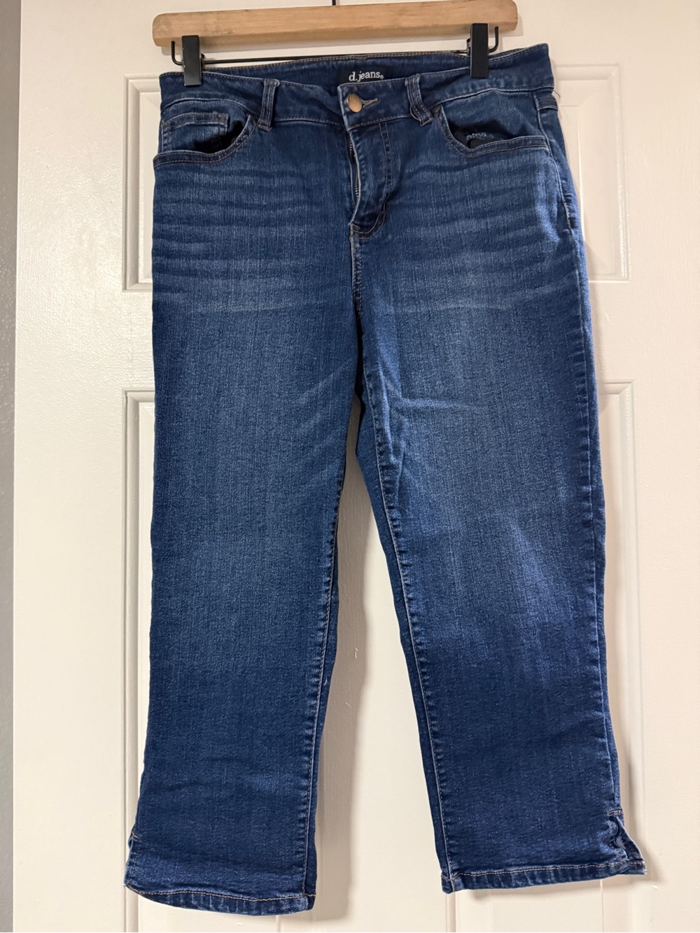 d. jeans Deep Indigo Cropped Straight Jeans